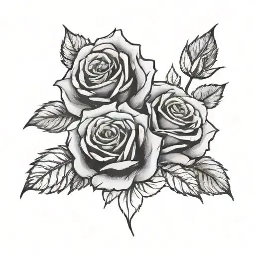 Three Roses Spread On Forearm