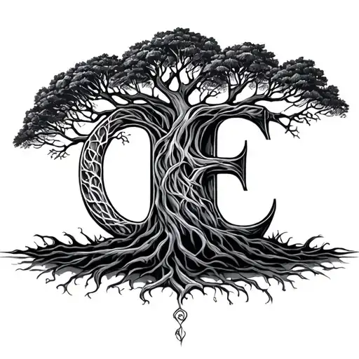 Tree Of Life Comprising Letter E