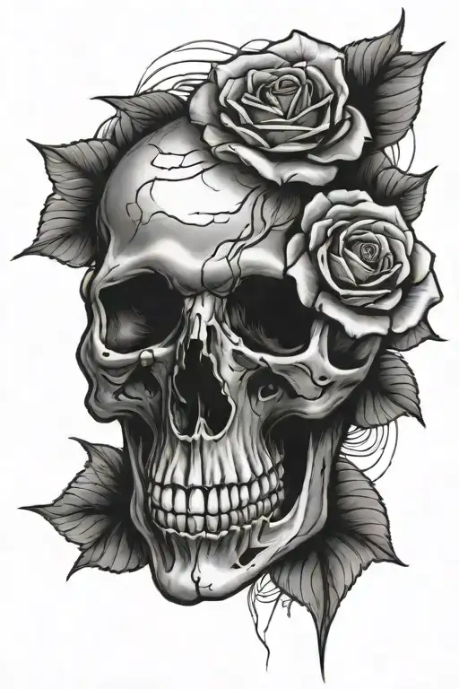 Skull And Rose