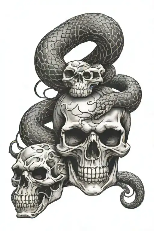 Skull And Snake