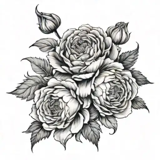 Shoulder Sleeve Carnation Rose And Chrysanthemum Flowers