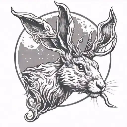 Jackalope Howling At The Moon
