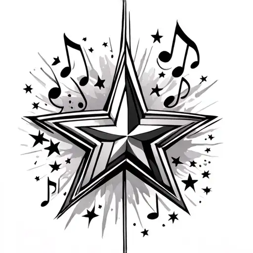 Stars And Music Notes