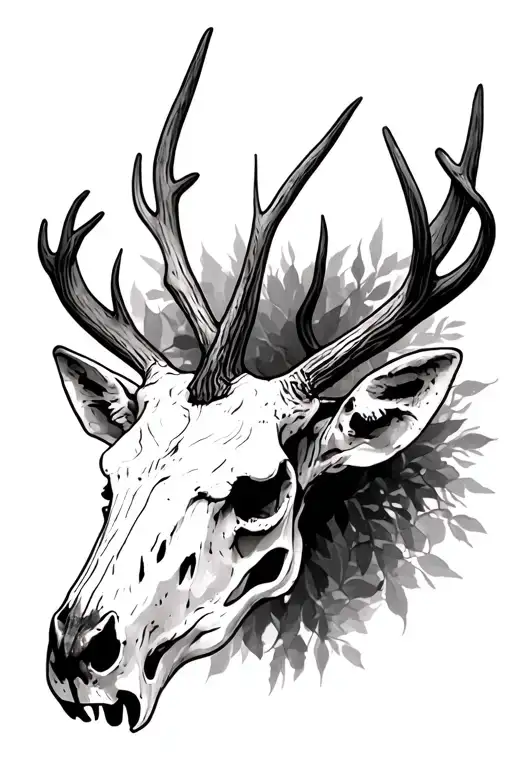 Realistic Deer Skull Soft Shading