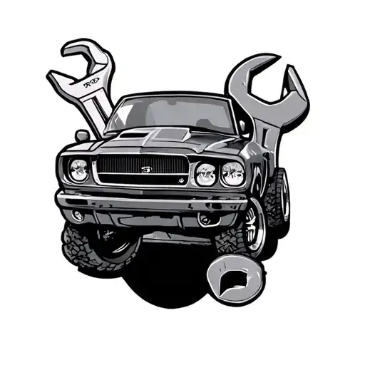 Wrench And Car