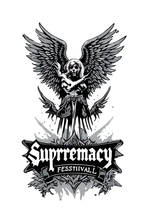 Supremacy Festival Logo With Additional Wings For The Back