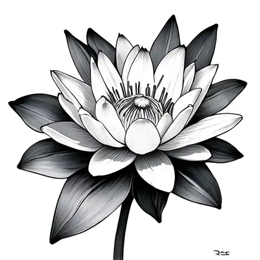 Water Lily And Daffodil