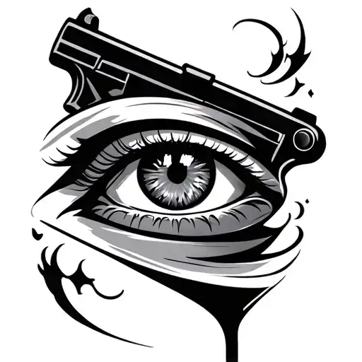 Eye And Gun Wrapped