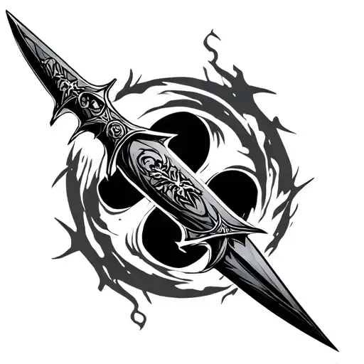 Kunai Black And White