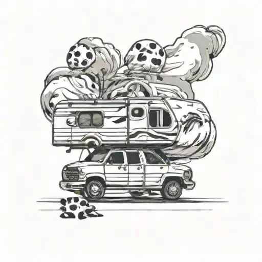 Rv With Paw Print Inside