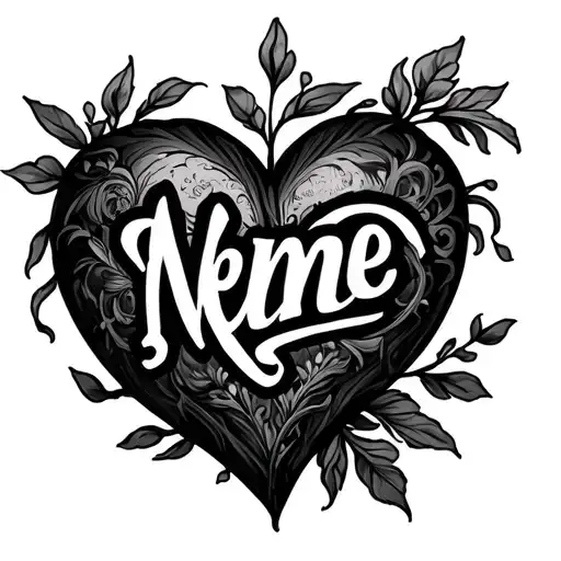 Name Inside A Heart