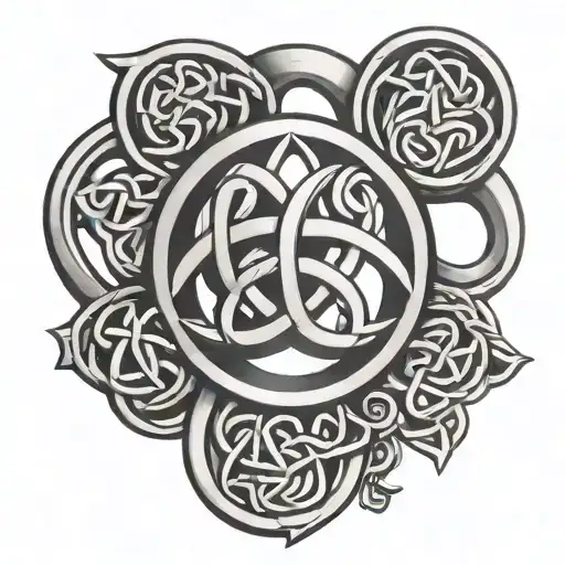 Celtic Knot With Words Teaghlach