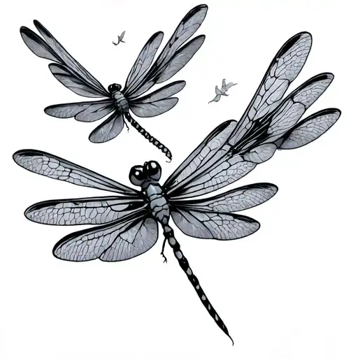 Dragonflies Following Eachother