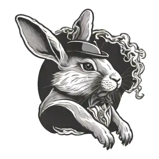 Flamming Rabbit Smoking Weed