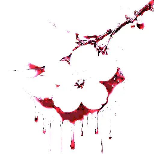 Cherry Blossom Dripping Paint