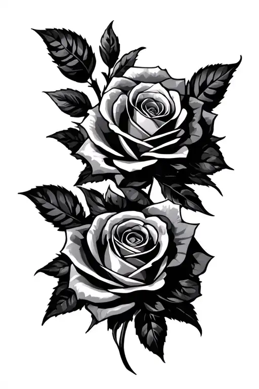 3 Roses And Tribal