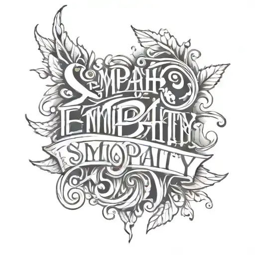 Sympathy And Empathy Written In Modern Font