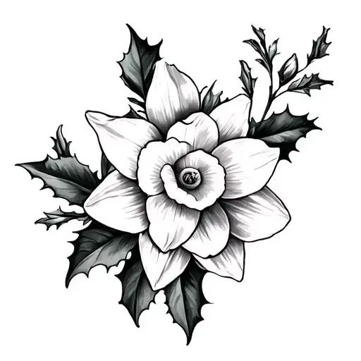 Daffodil And Holly