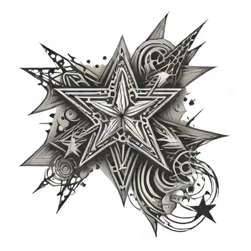 Star And Y2k Lines Connecting Various