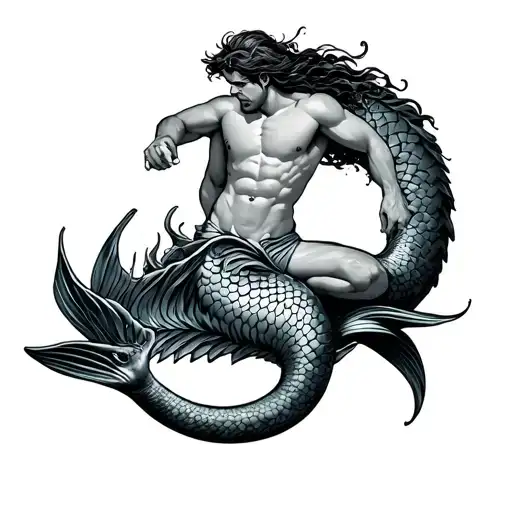 Gay Merman Playing A Triton