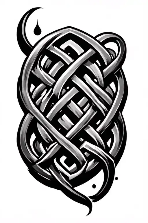 Geometric Design Incorporating Celtic Knotwork Intertwined