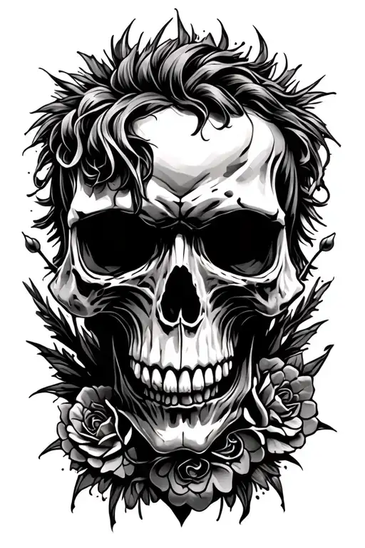 Punk Rock Theme Tattoo No Skull