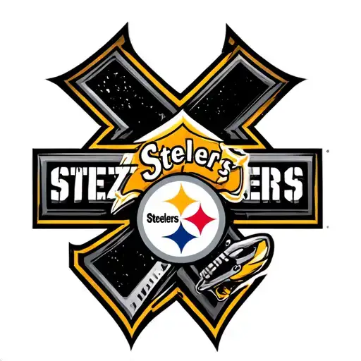 Pittsburgh Steelers Logo With 74 And Cross