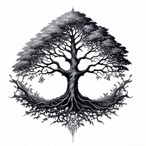 Tree Of Life 74 Black Grey
