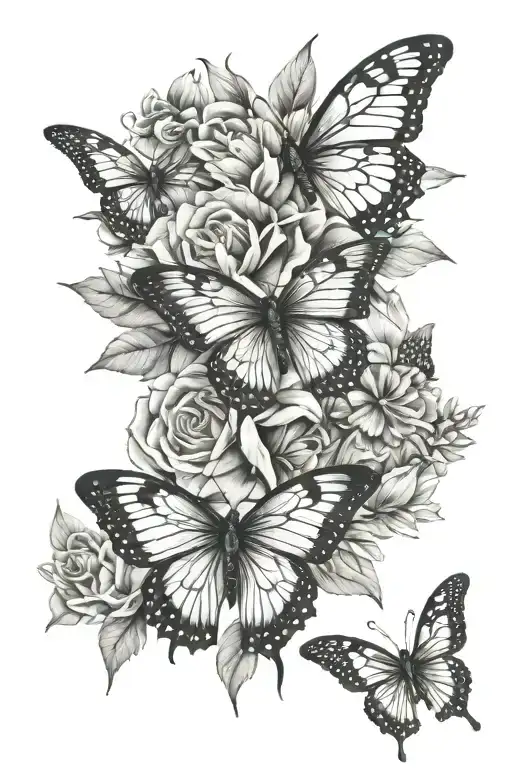 Flowers And Butterflies