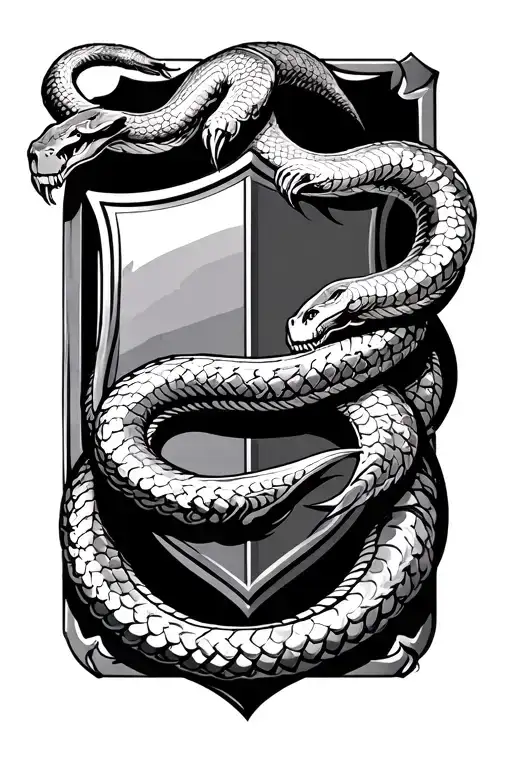Two Snakes Shield Adorned