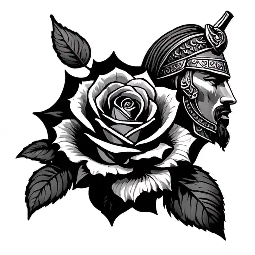 Rose And Roman Warrior