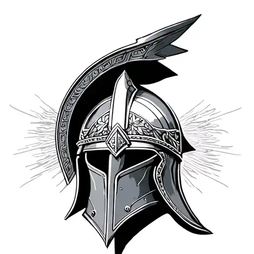 Spartiate Helmet And Greek Mythology