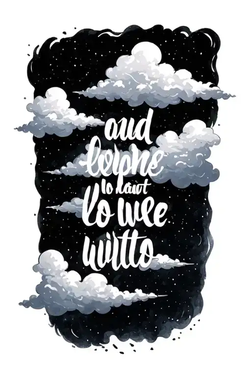 Bible Verse With Clouds Simple Design