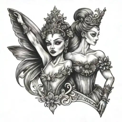 Badass Ballerina And Dark Nutcracker