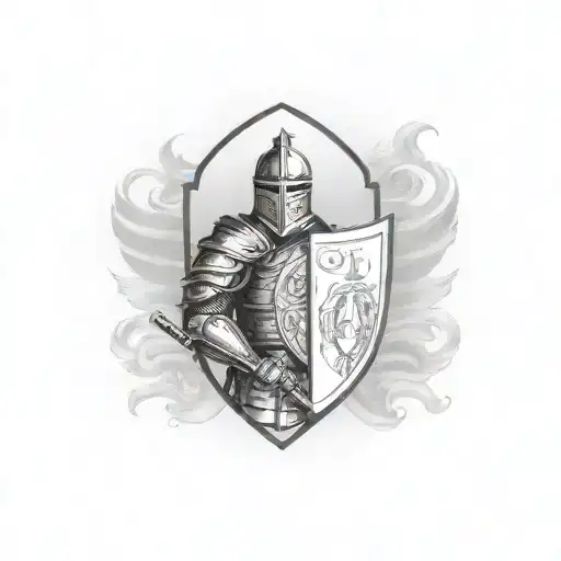 Knight With Shield Andnwaves