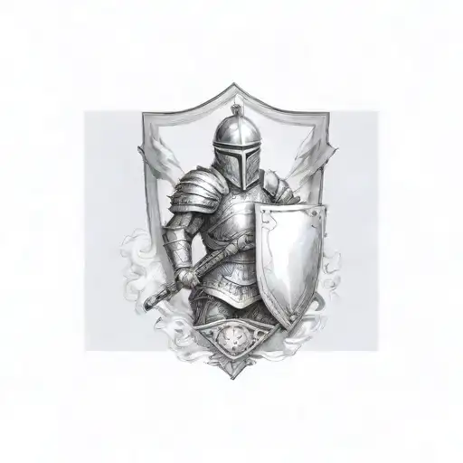 Knight With Shield Andnwaves