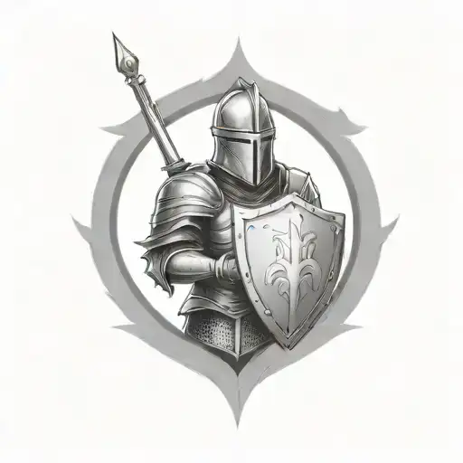 Knight With Shield Andnwaves