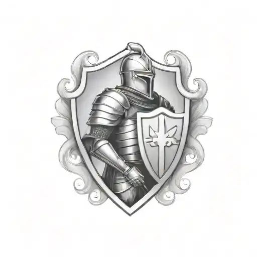 Knight With Shield Andnwaves