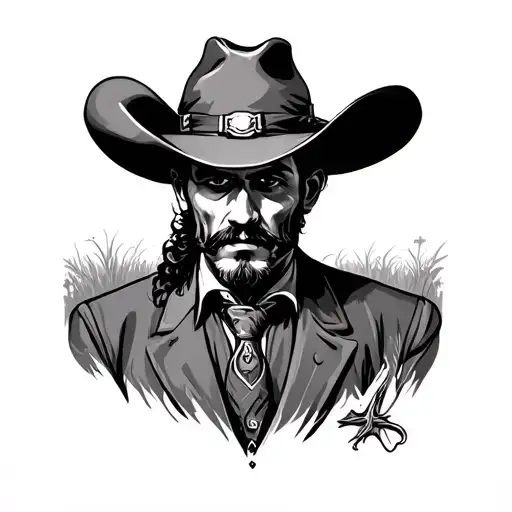 Old Western Portrait Graveyard