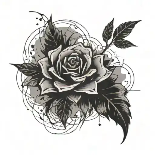 Simple Grunge Inspired Tattoo Simple Line Drawing