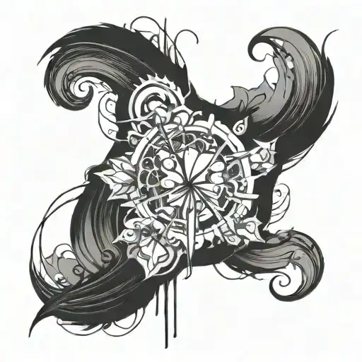 Simple Grunge Inspired Tattoo Simple Line Drawing