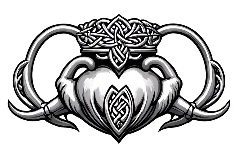 Celtic Claddagh Symbol Formed