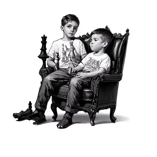 Chess And My Son In A Chair