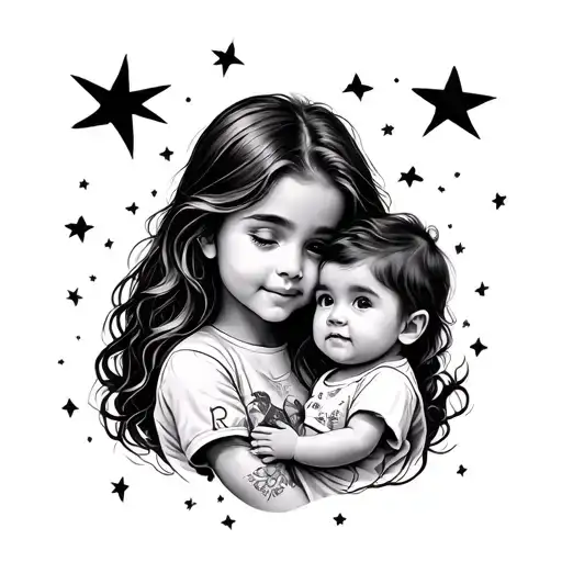 Half Sleeve With Space For Future Kid Snames