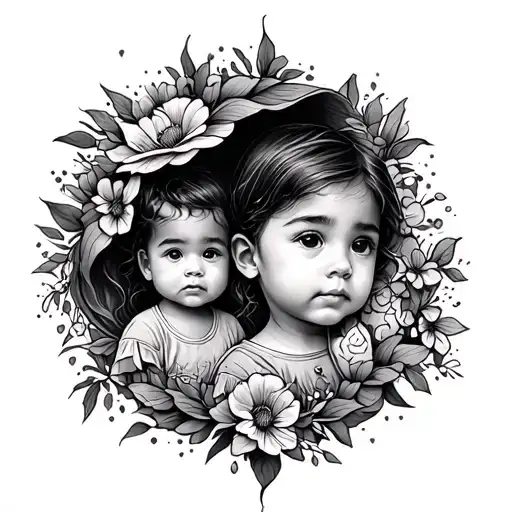 Half Sleeve With Space For Future Kid Snames