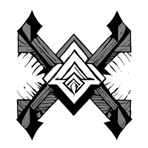 Valknut Forearm Band Geometric Design