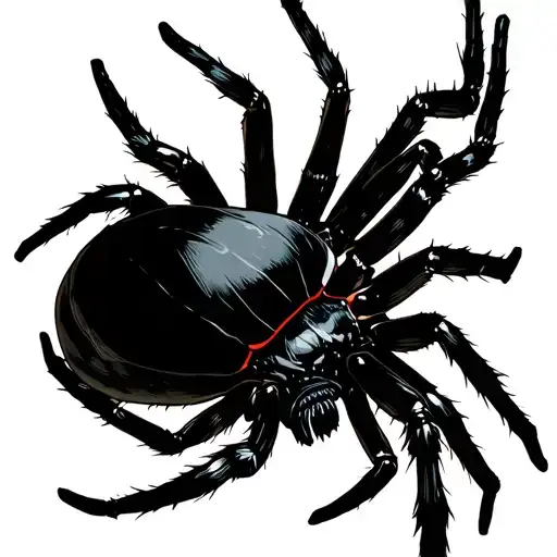 Black Widow Spider Hanging