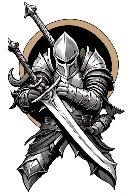 Knight Holding A Sword