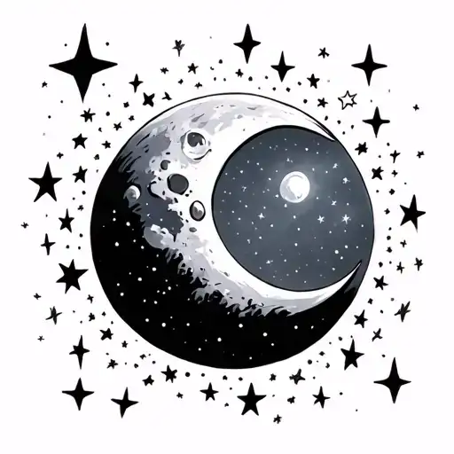 Stars Moon Surrounded