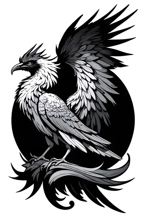 Gothic Rising Phoenix Bird